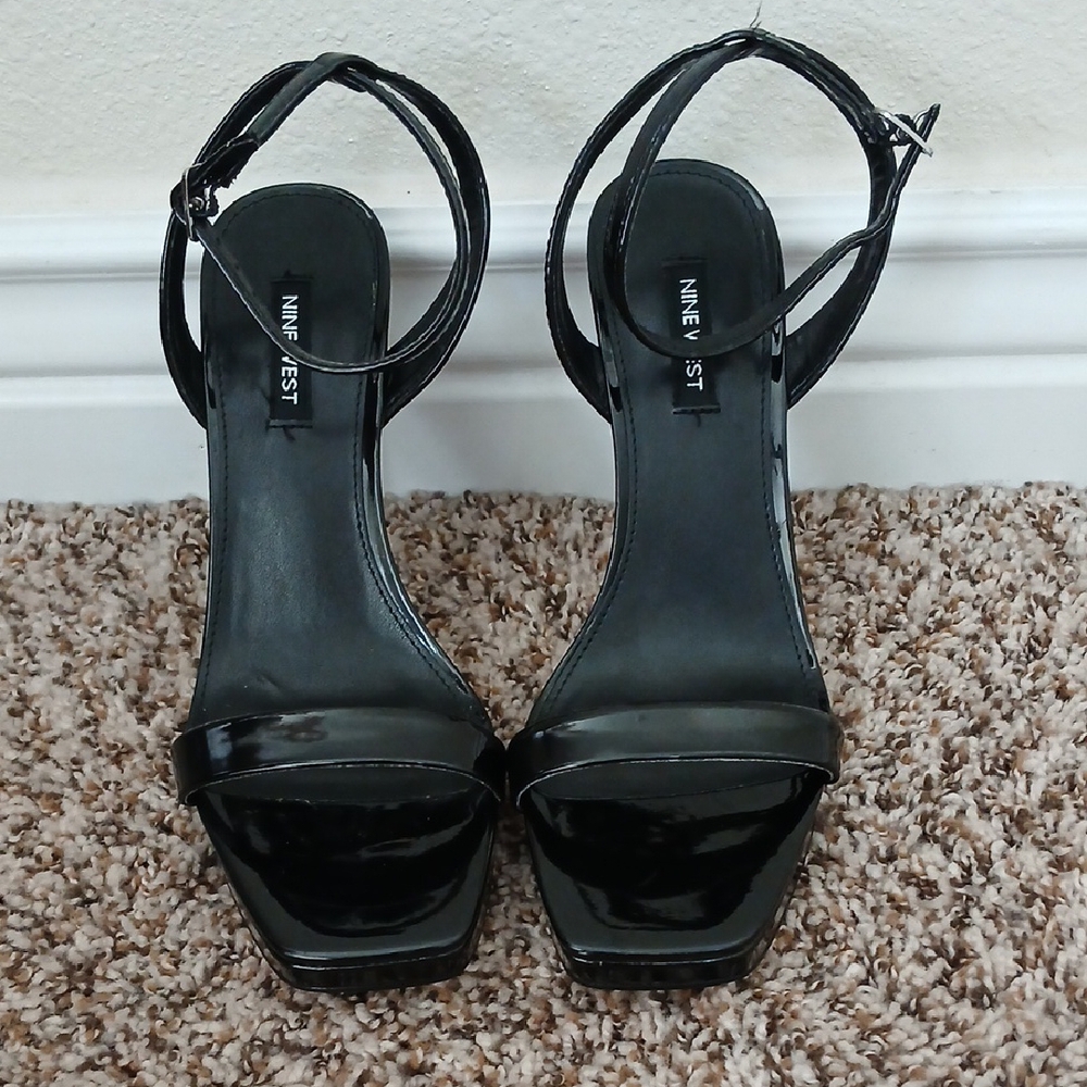 Nine West Black Heels with Strappy Design